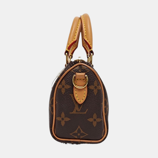 SPEEDY Nano Monogram Coated Canvas Brown