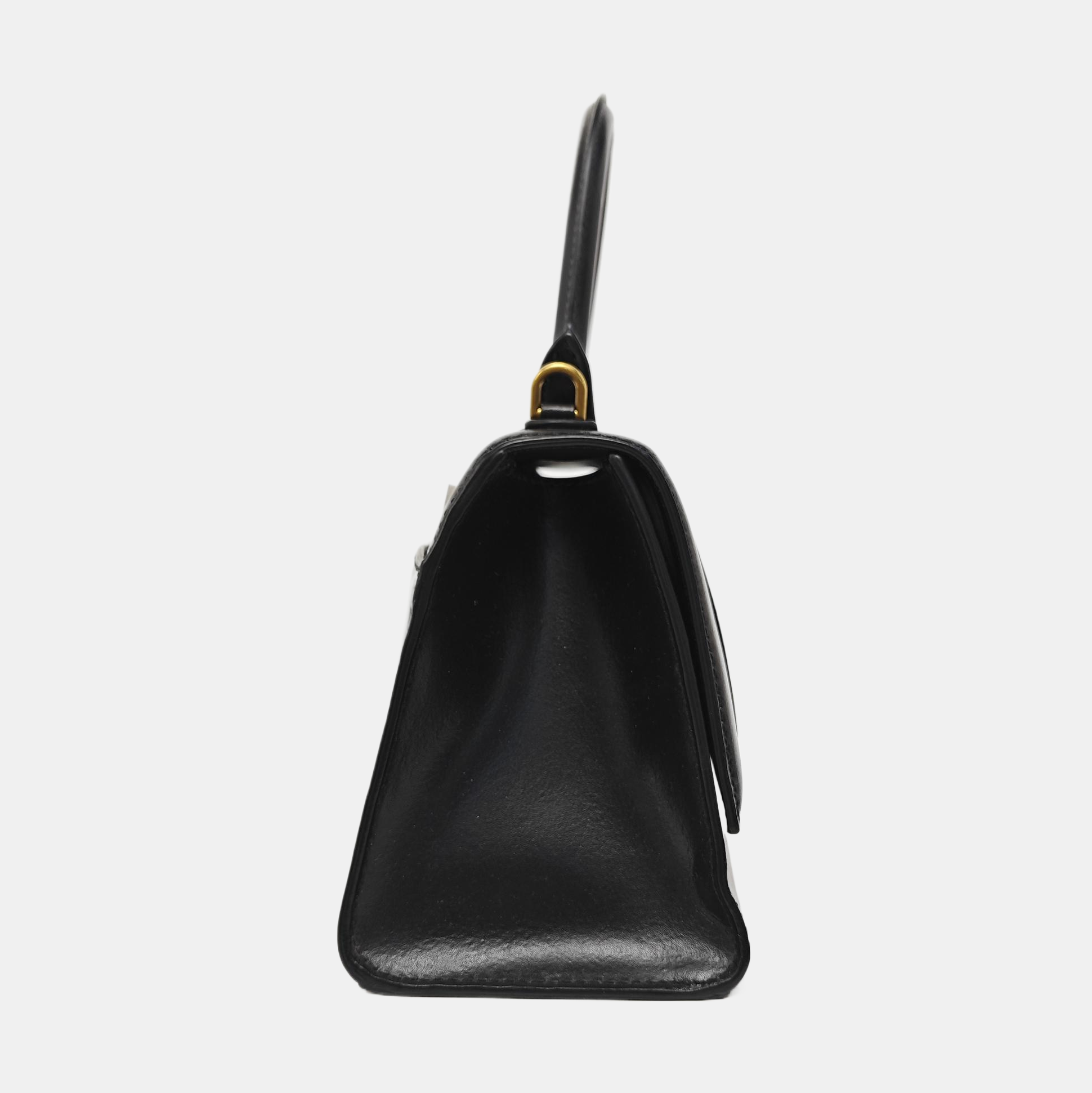 Hourglass S Calfskin Black