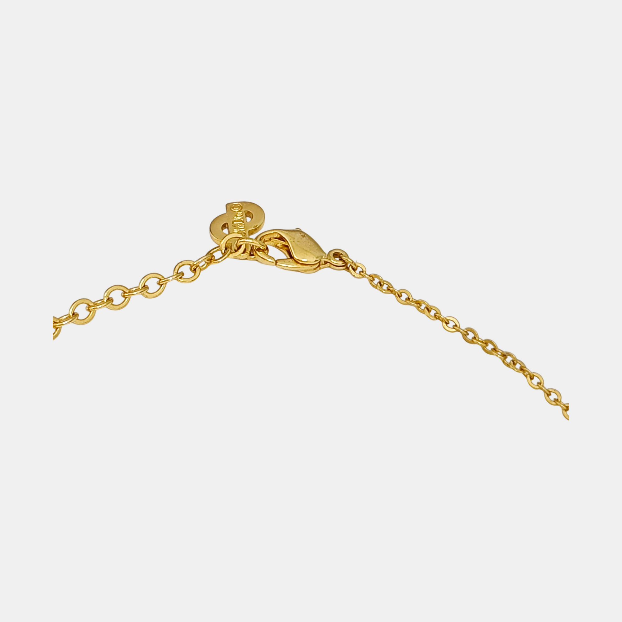 Dior Oblique Metal Gold Necklace