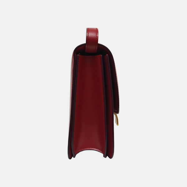 CLASSIC BOX Piel de ternera mediana Roja