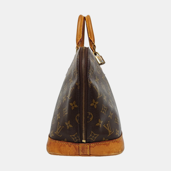 ALMA PM Monogram Coated Canvas Brown