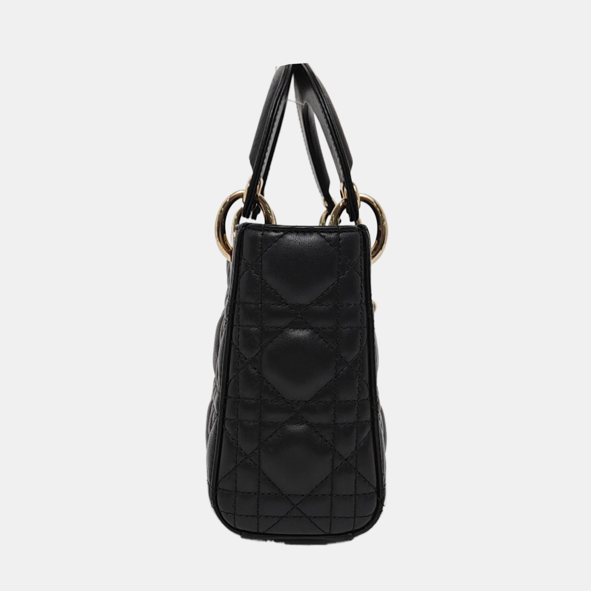 Lady Dior Mini Cannage Lambskin Black