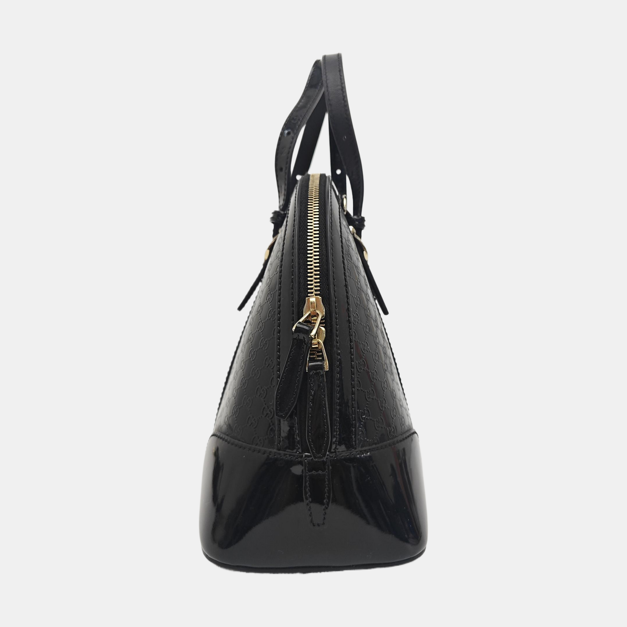 Microguccissima Monogram Patent Leather Black