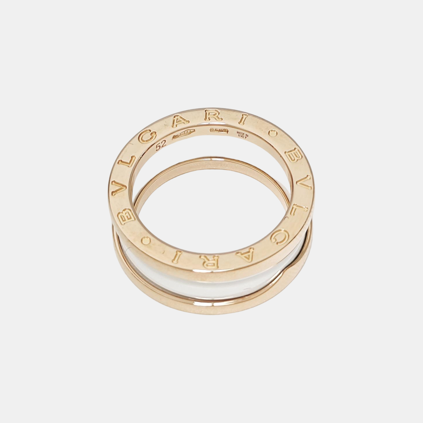 B.ZERO1 18k Rose Gold Ring EU 52