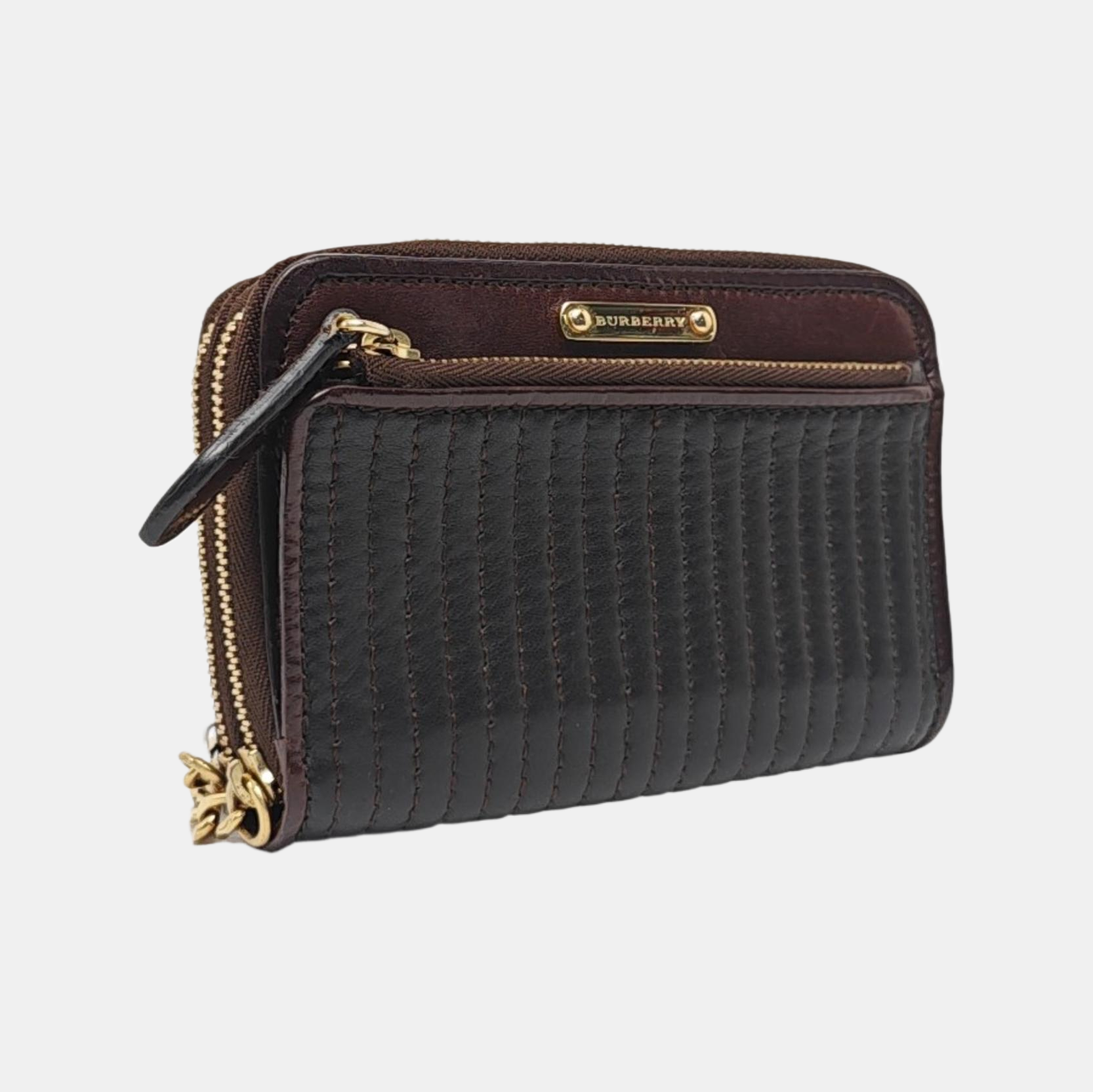 Quilted Leather Wallet Black