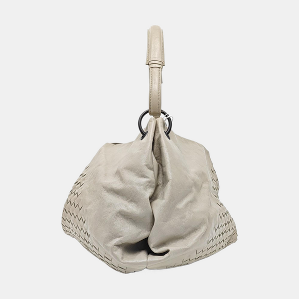 Calfskin Top Handle Bag Gray