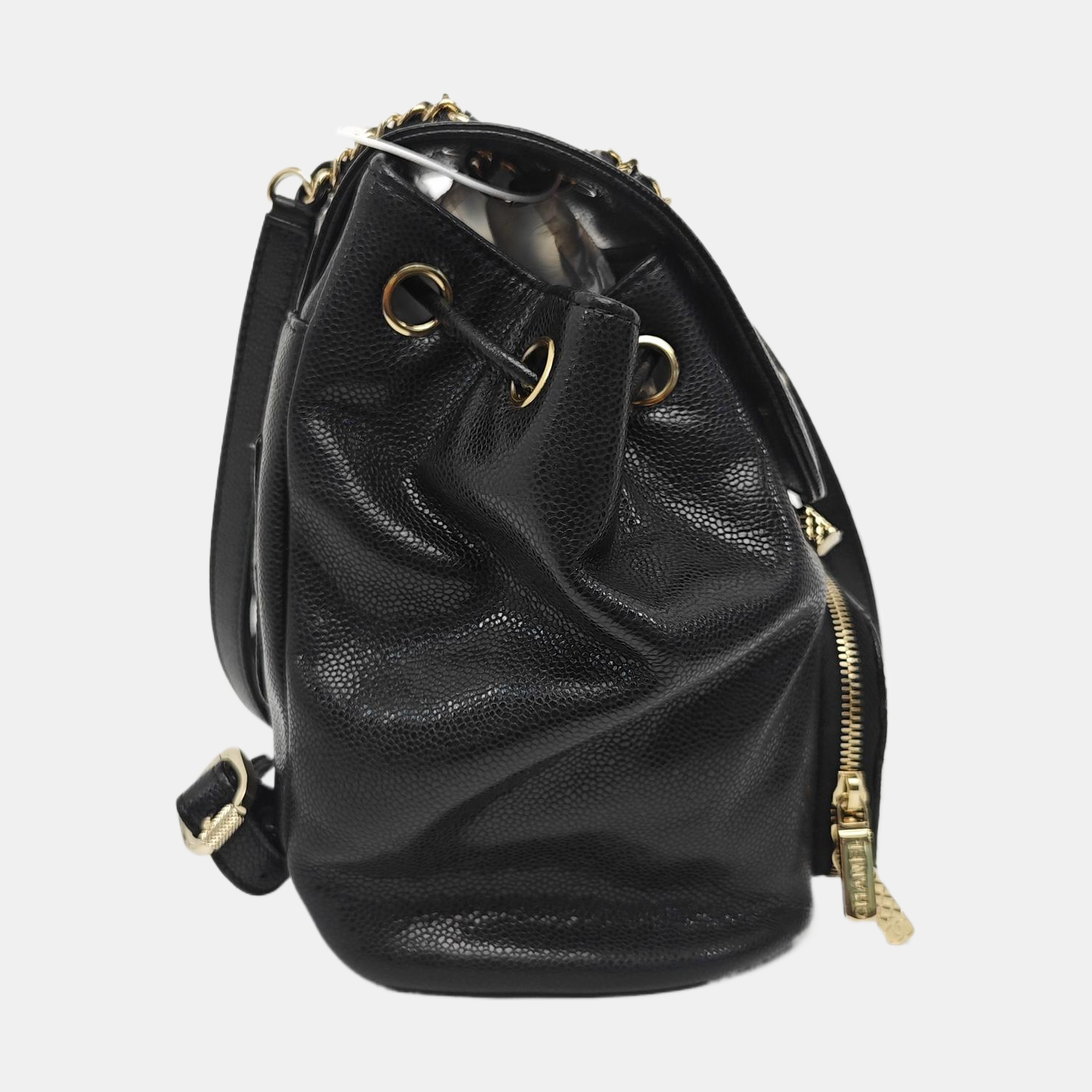 BUSINESS AFFINITY Quilted Grained Calfskin Black