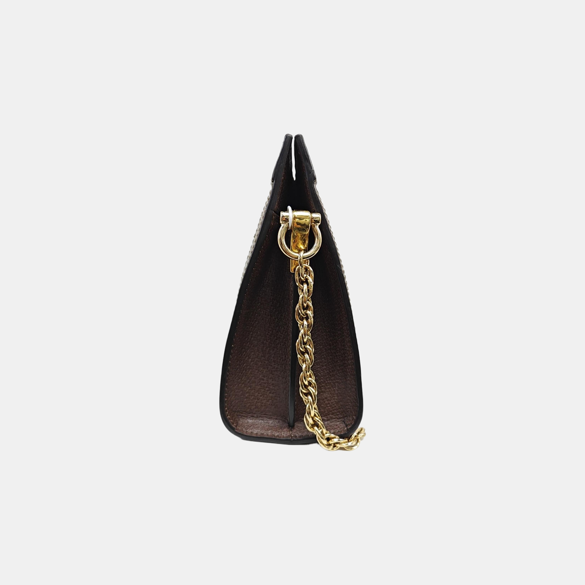 Ophidia Small Monogram Coated Canvas Beige