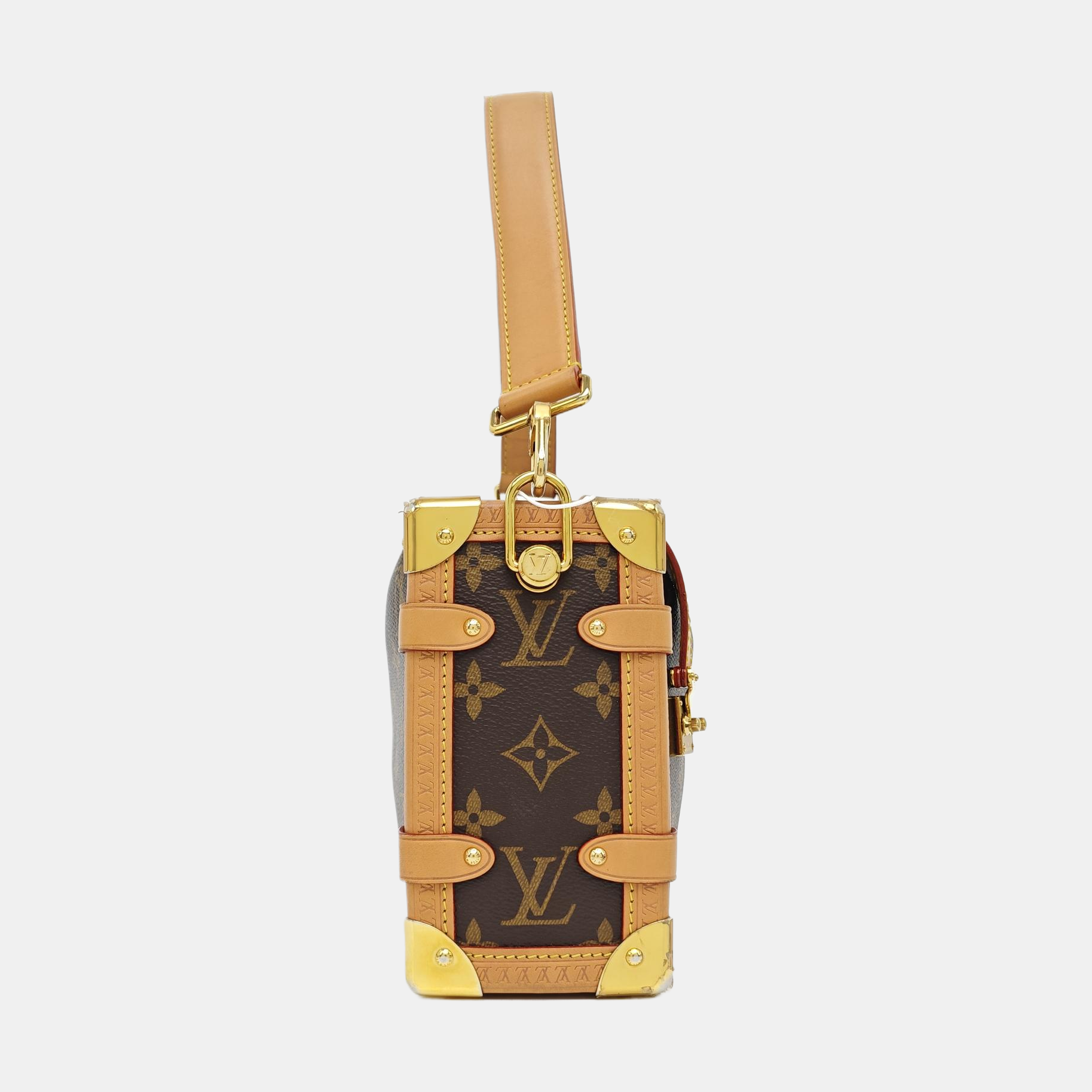 SIDE TRUNK MM Monogram Coated Canvas Brown