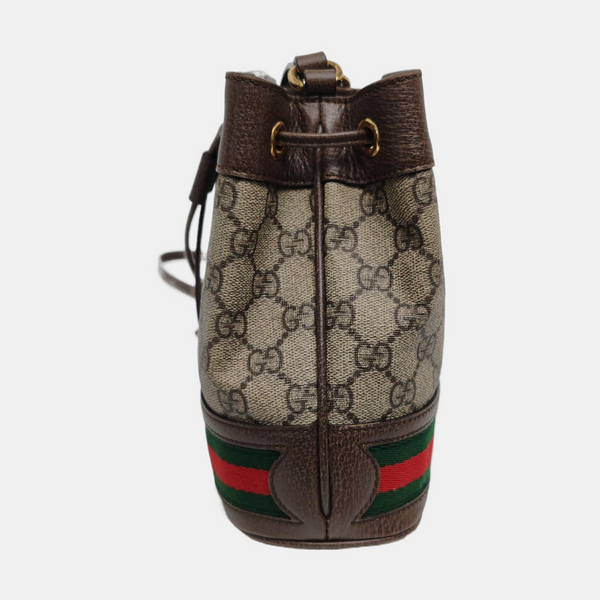 Ophidia Mini Monogram Coated Canvas Beige
