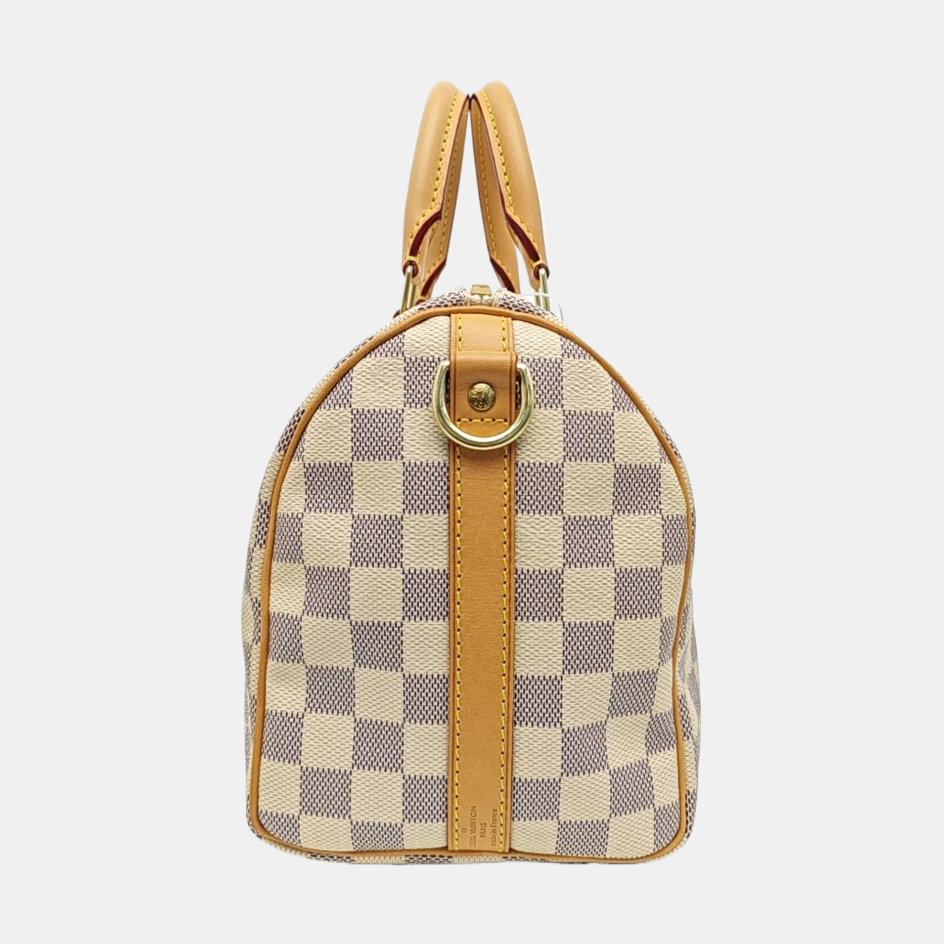 SPEEDY 25 Damier Azur Coated Canvas White
