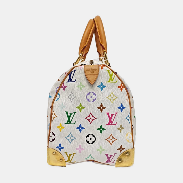 LV × TM SPEEDY 30 Monogram Coated Canvas White