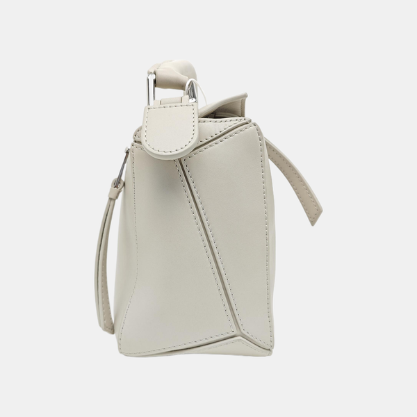 Puzzle Small Calfskin White