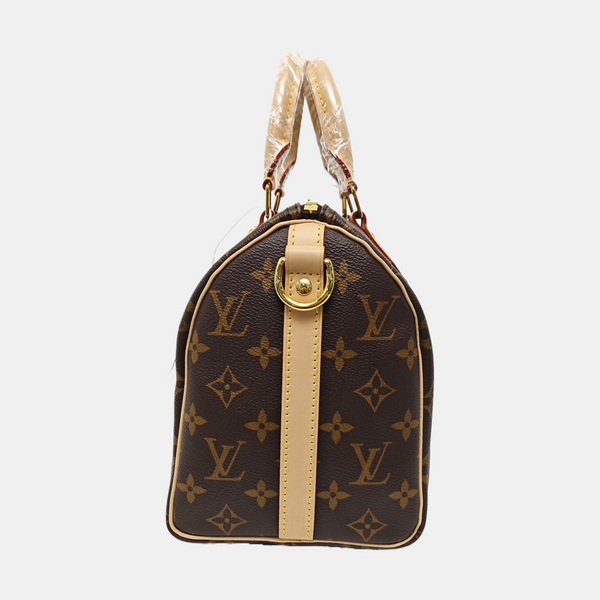 SPEEDY 25 Monogram Coated Canvas Brown