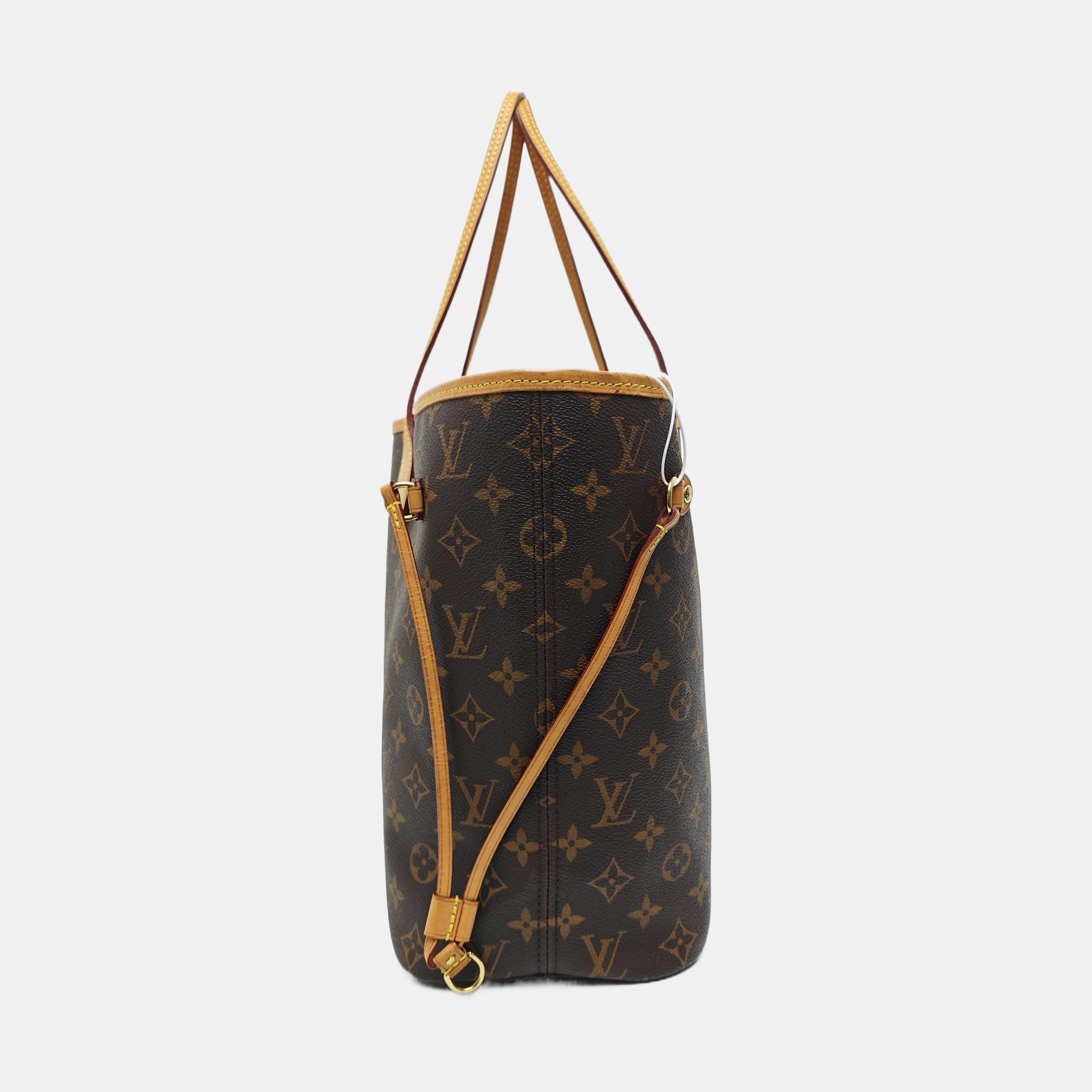 NEVERFULL MM Monogram Coated Canvas Brown