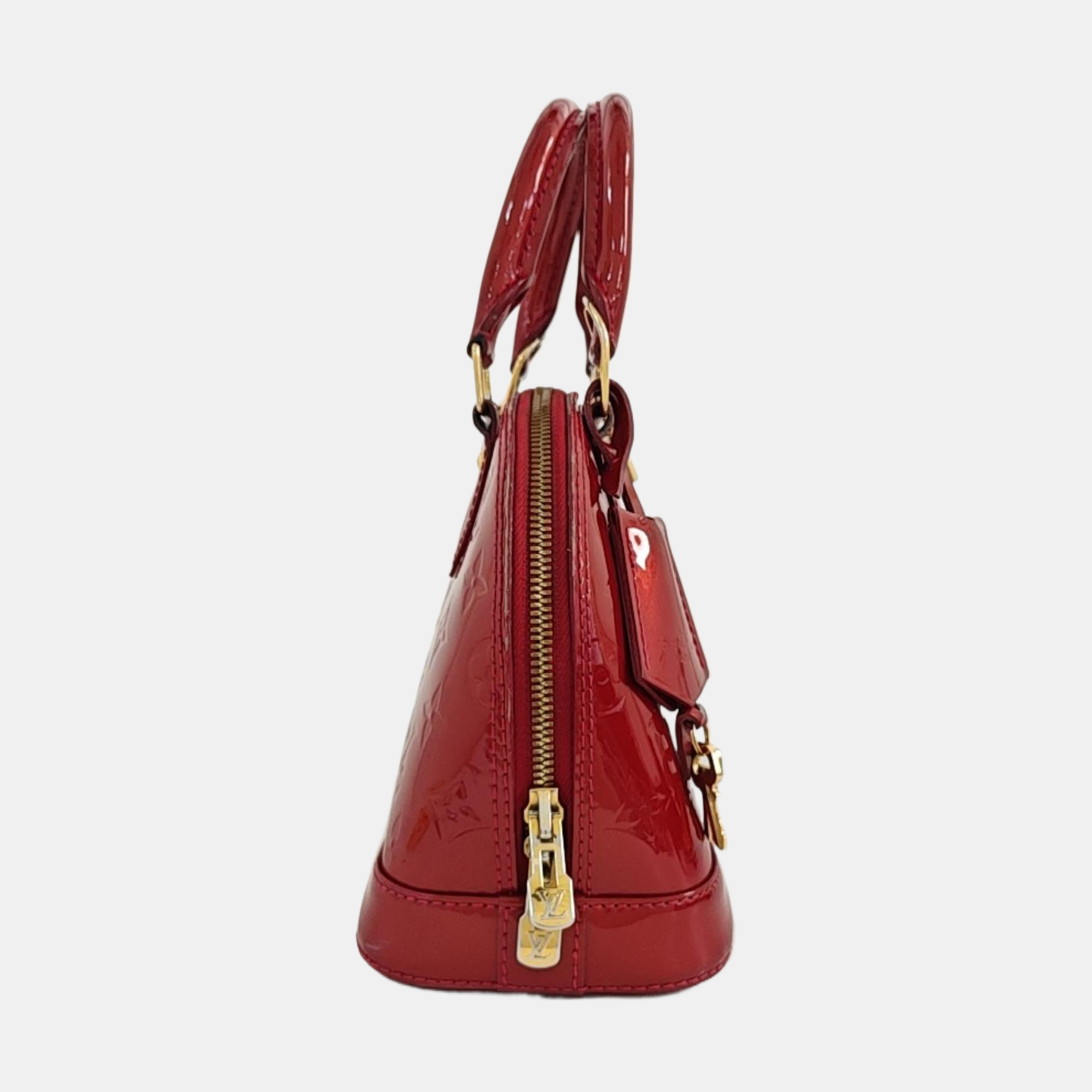 ALMA BB Monogram Patent Leather Red