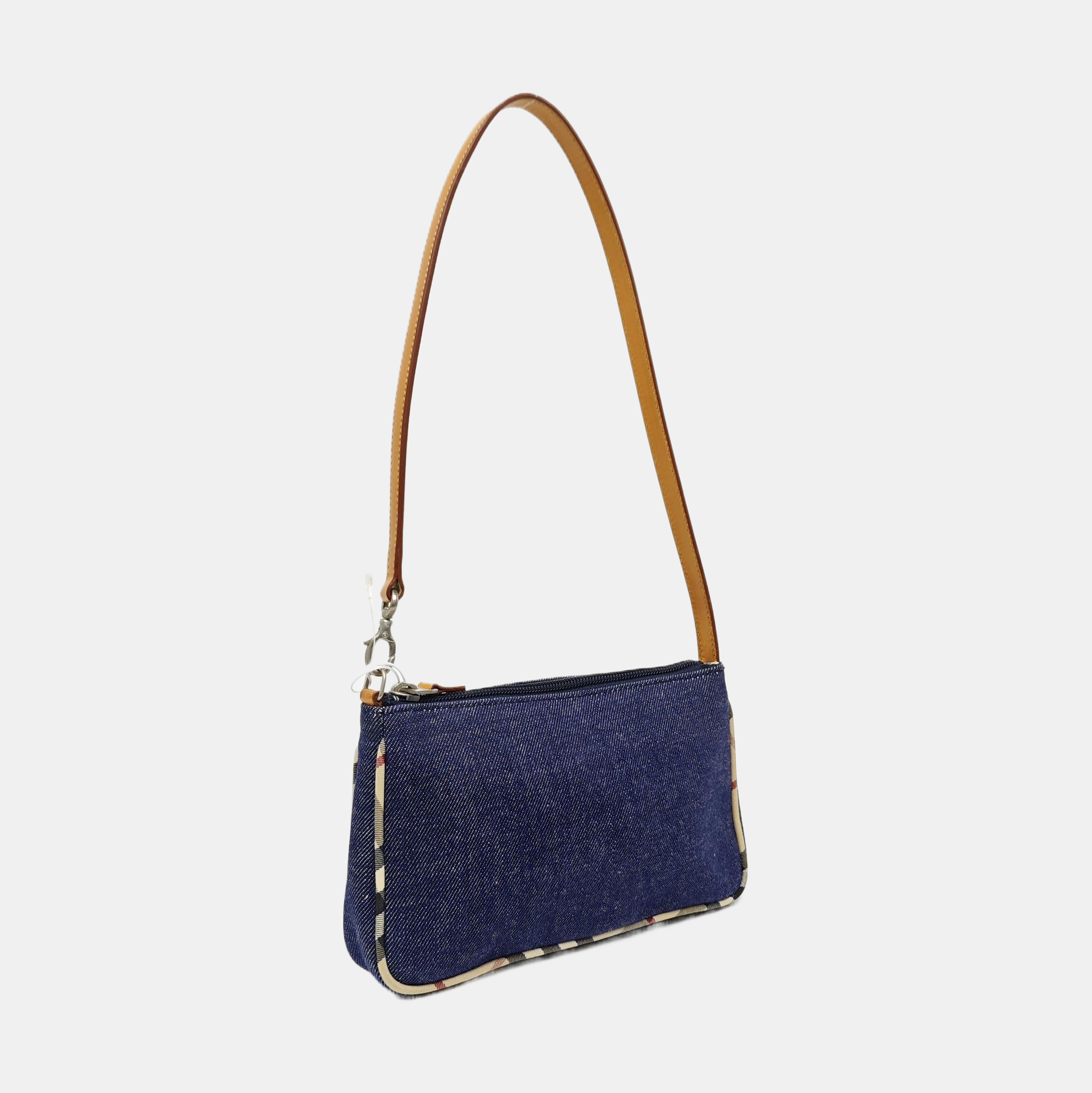 Fabric Top Handle Bag Blue