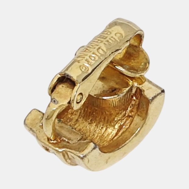 Metal Gold Clip On Earrings