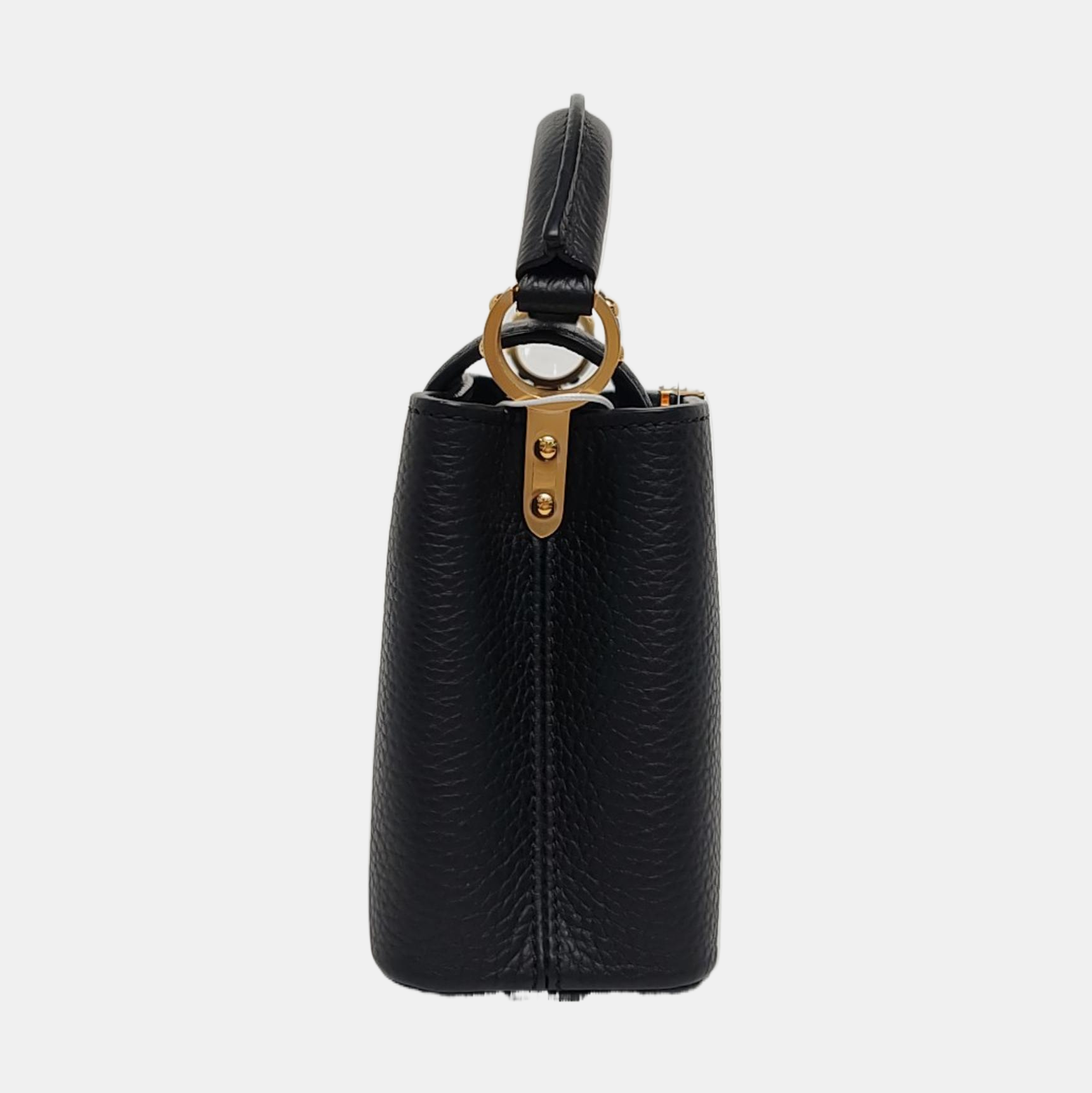 Authenticated pre-owned  CAPUCINES Mini Calfskin Black - Shoulder Bag at Looply