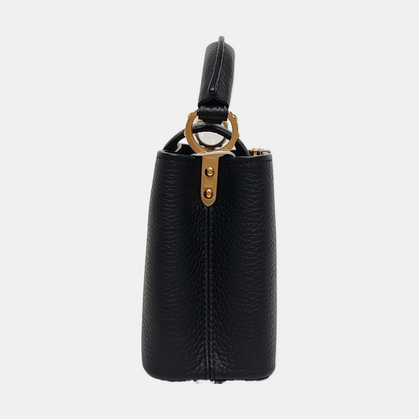 Authenticated pre-owned  CAPUCINES Mini Calfskin Black - Shoulder Bag at Looply