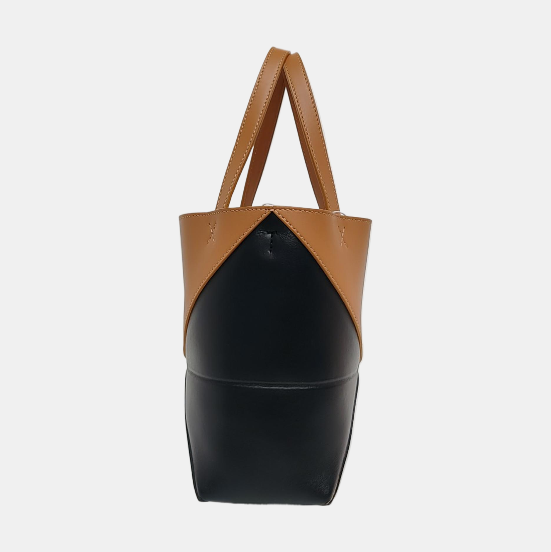 Authenticated pre-owned  Puzzle Fold Mini Calfskin Black - Tote Bag at Looply
