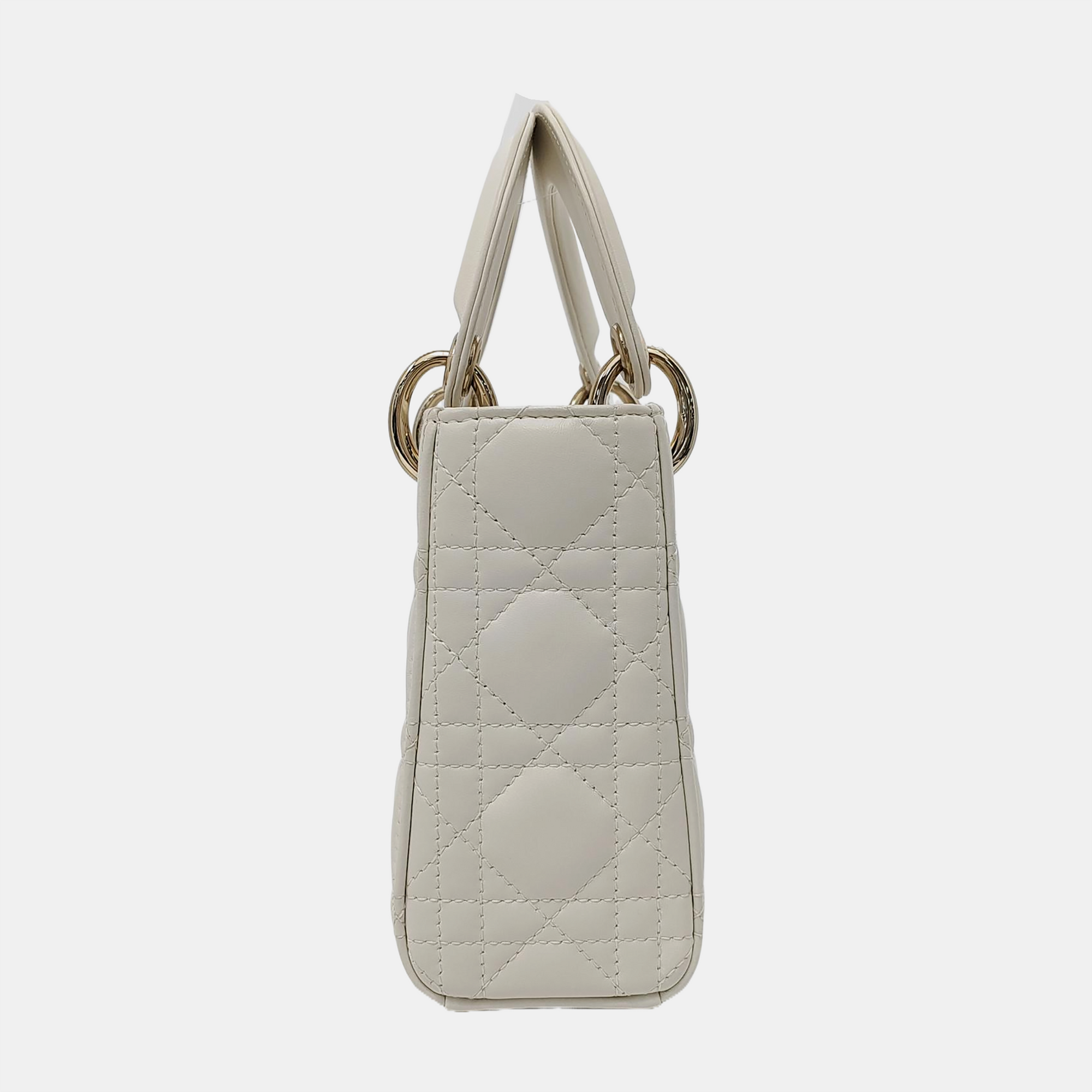 Lady Dior Mini Cannage Lambskin White