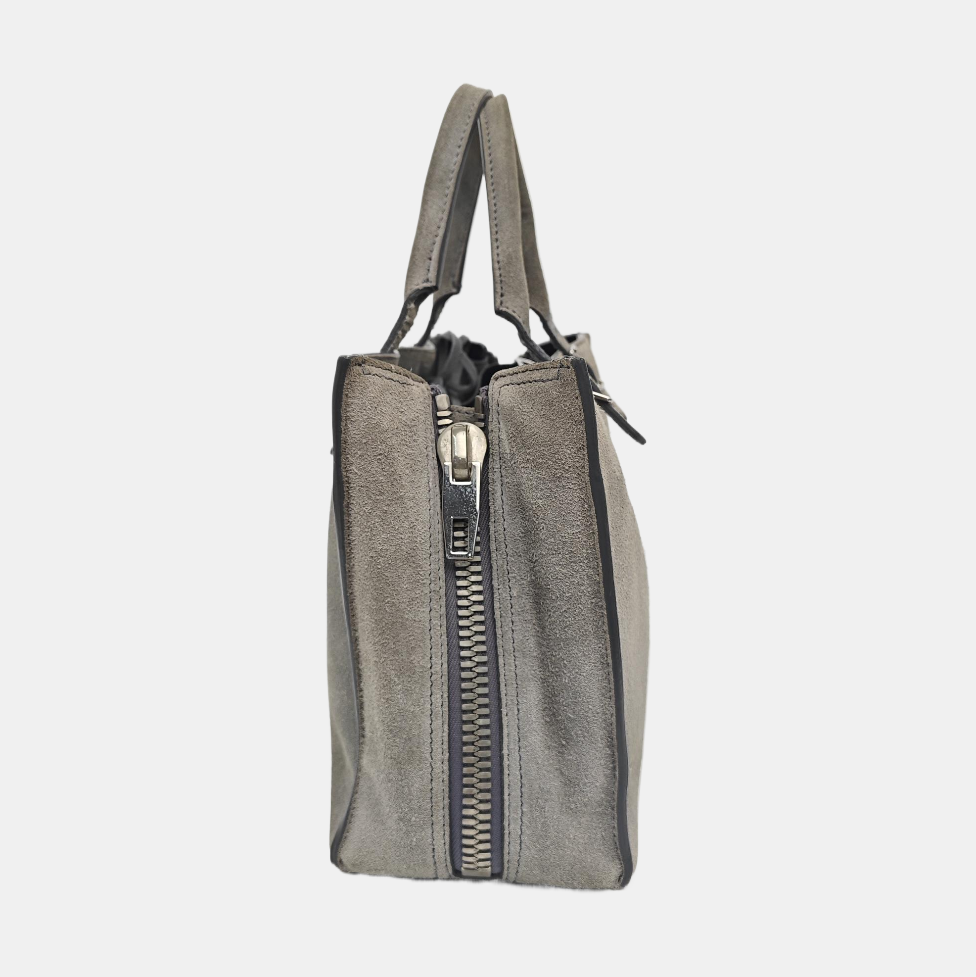 Suede Tote Bag Gray