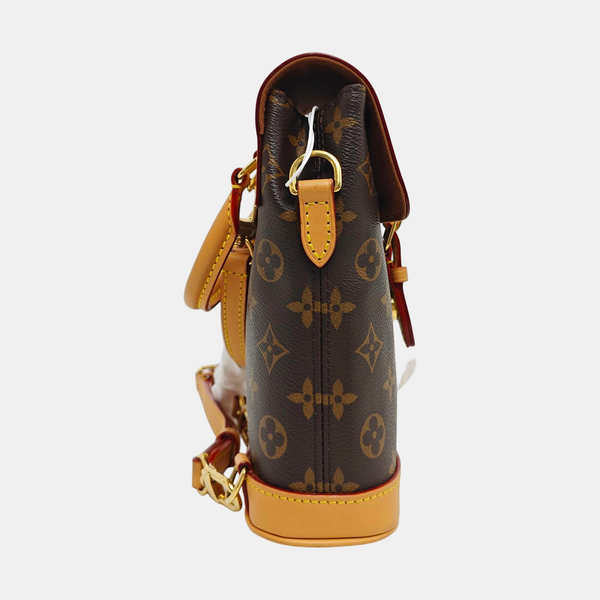 SOHO Mini Monogram Coated Canvas Brown