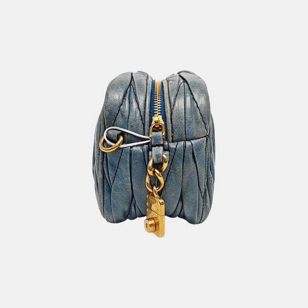 Calfskin Shoulder Bag Blue