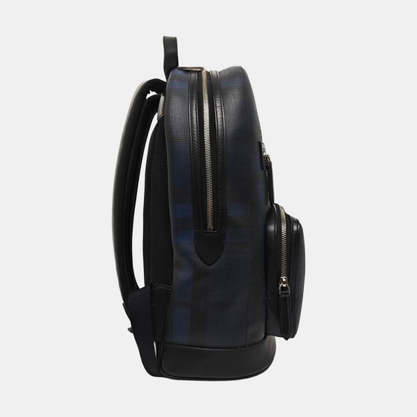 Coated Canvas Backpack Blue