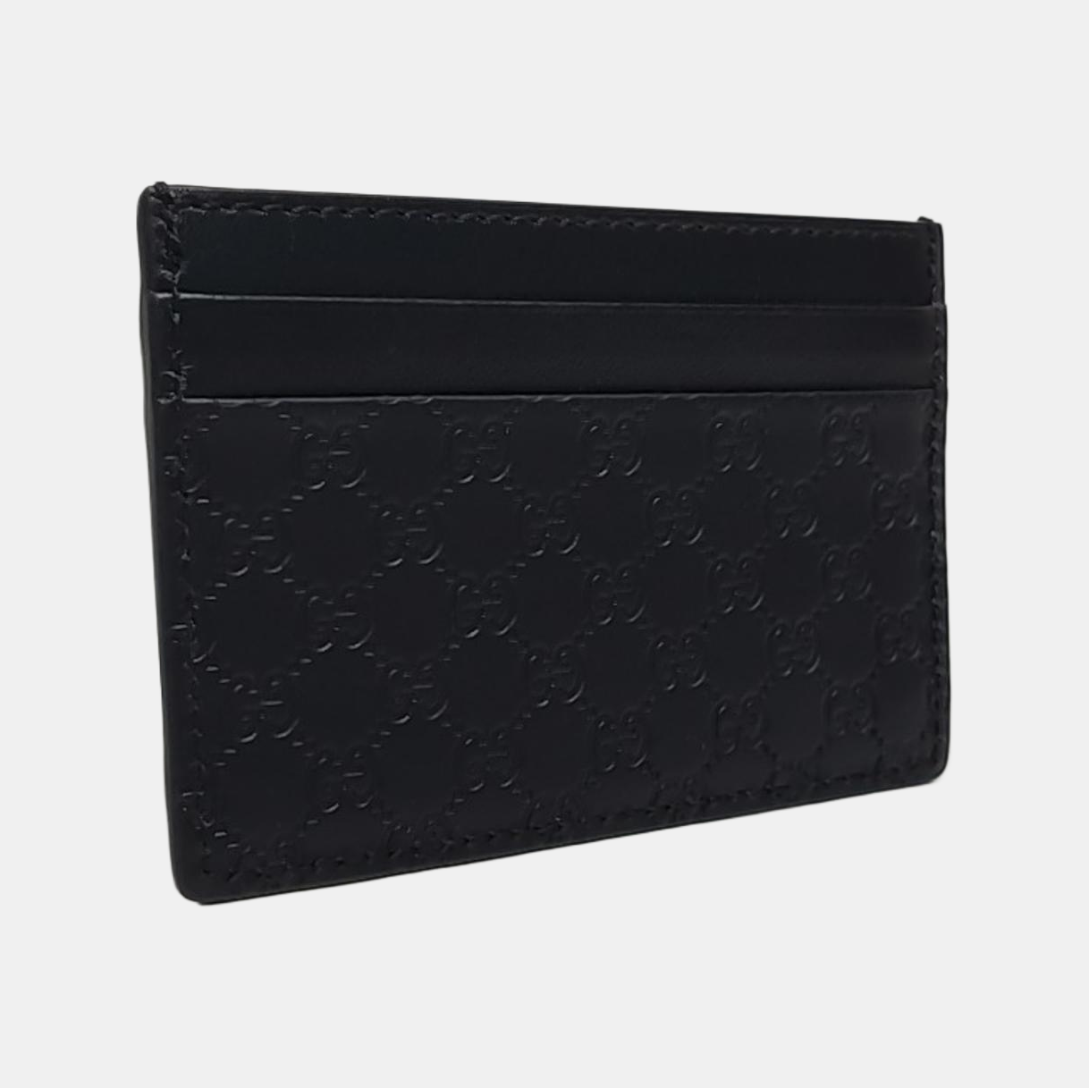 Tarjetero Microguccissima Monogram Canvas negro