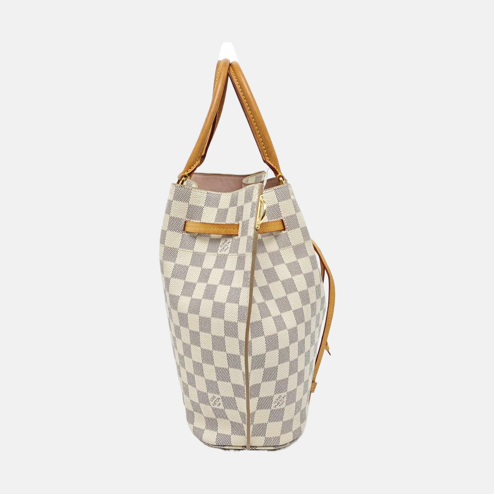 GIROLATA GM Damier Azur Coated Canvas White