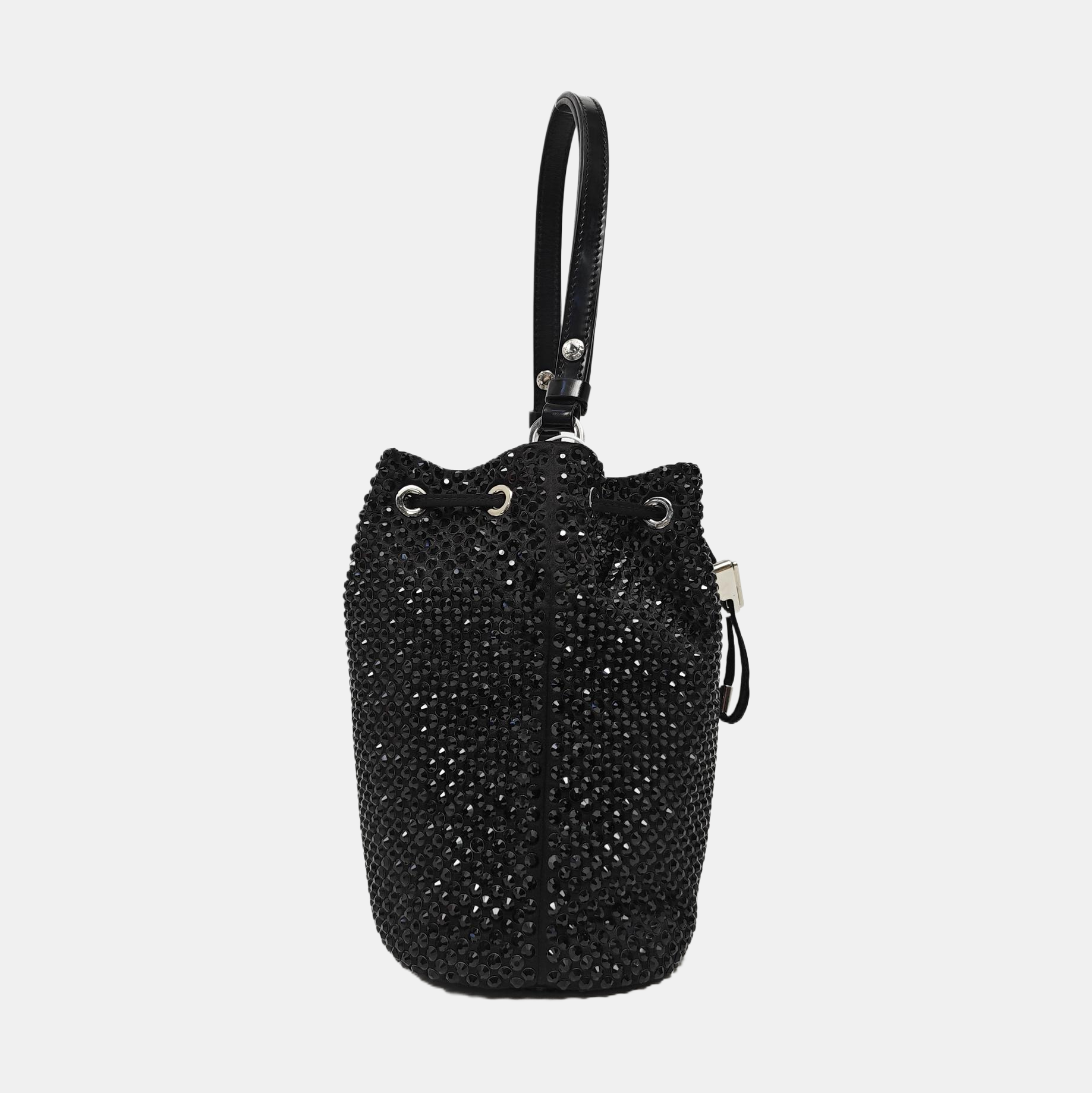 Lab-Grown Diamond Bucket Bag Black