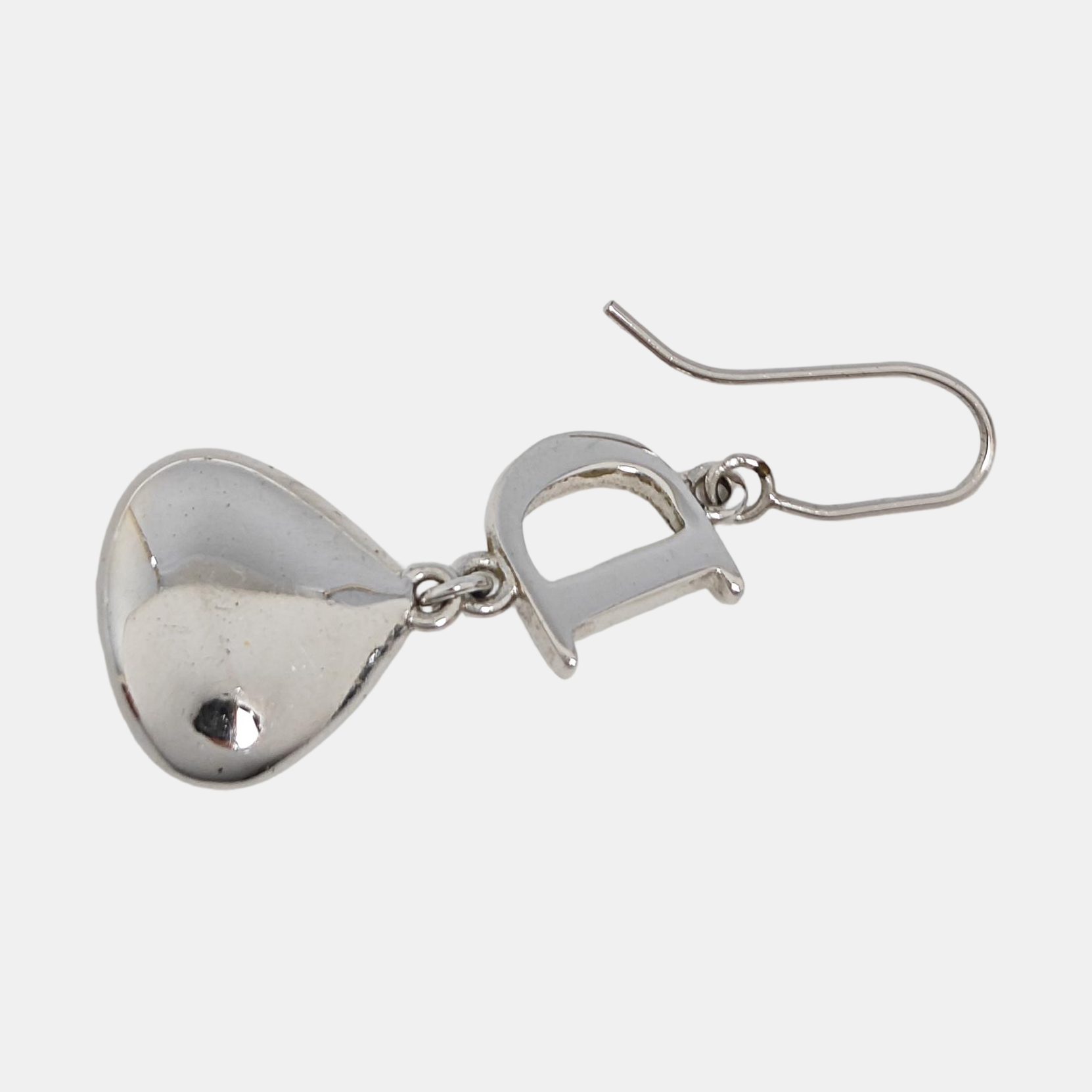 CD Swing Metal Silver Earrings