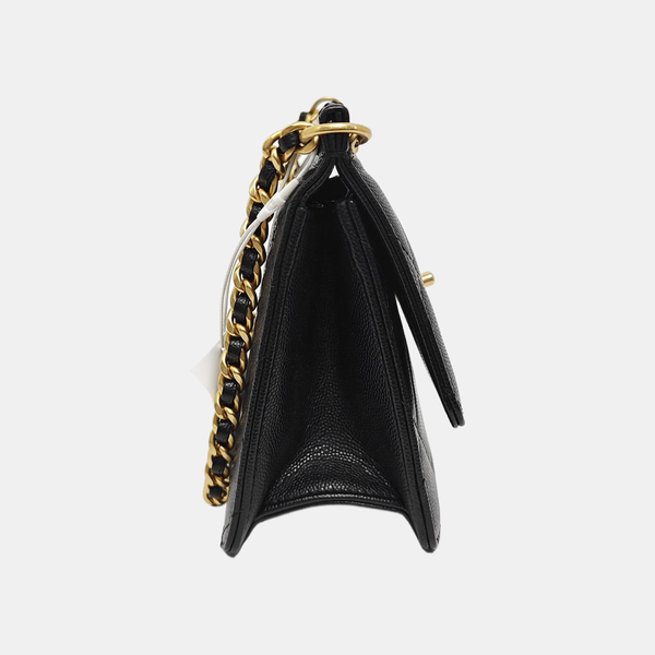 Quilted Grained Calfskin Black