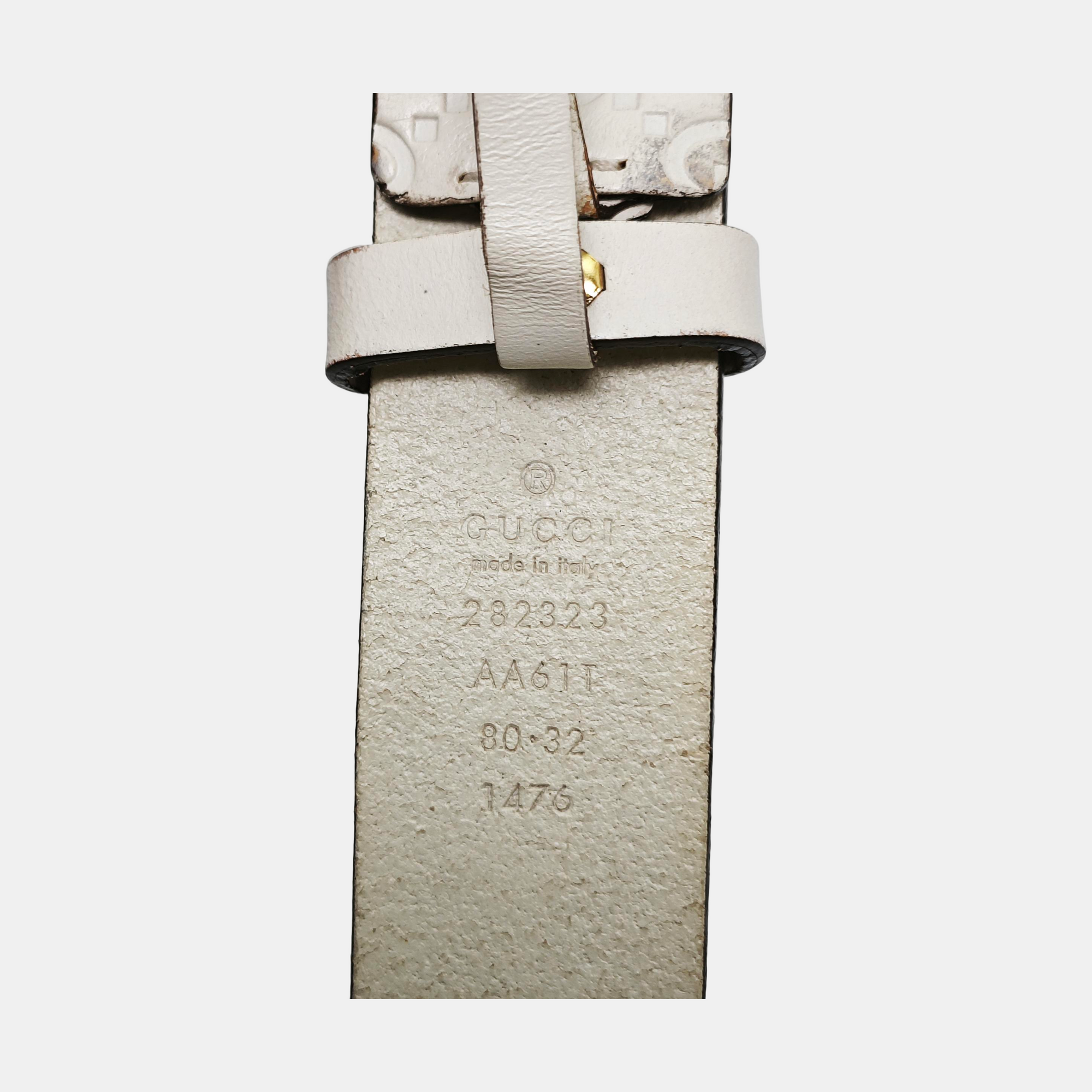 Leather Belt White