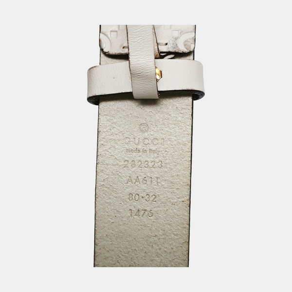 Leather Belt White