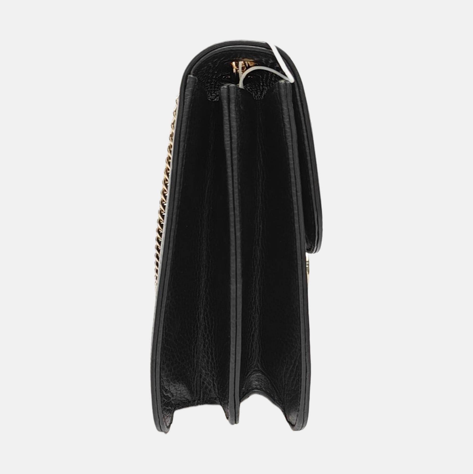 Interlocking G Large Calfskin Black