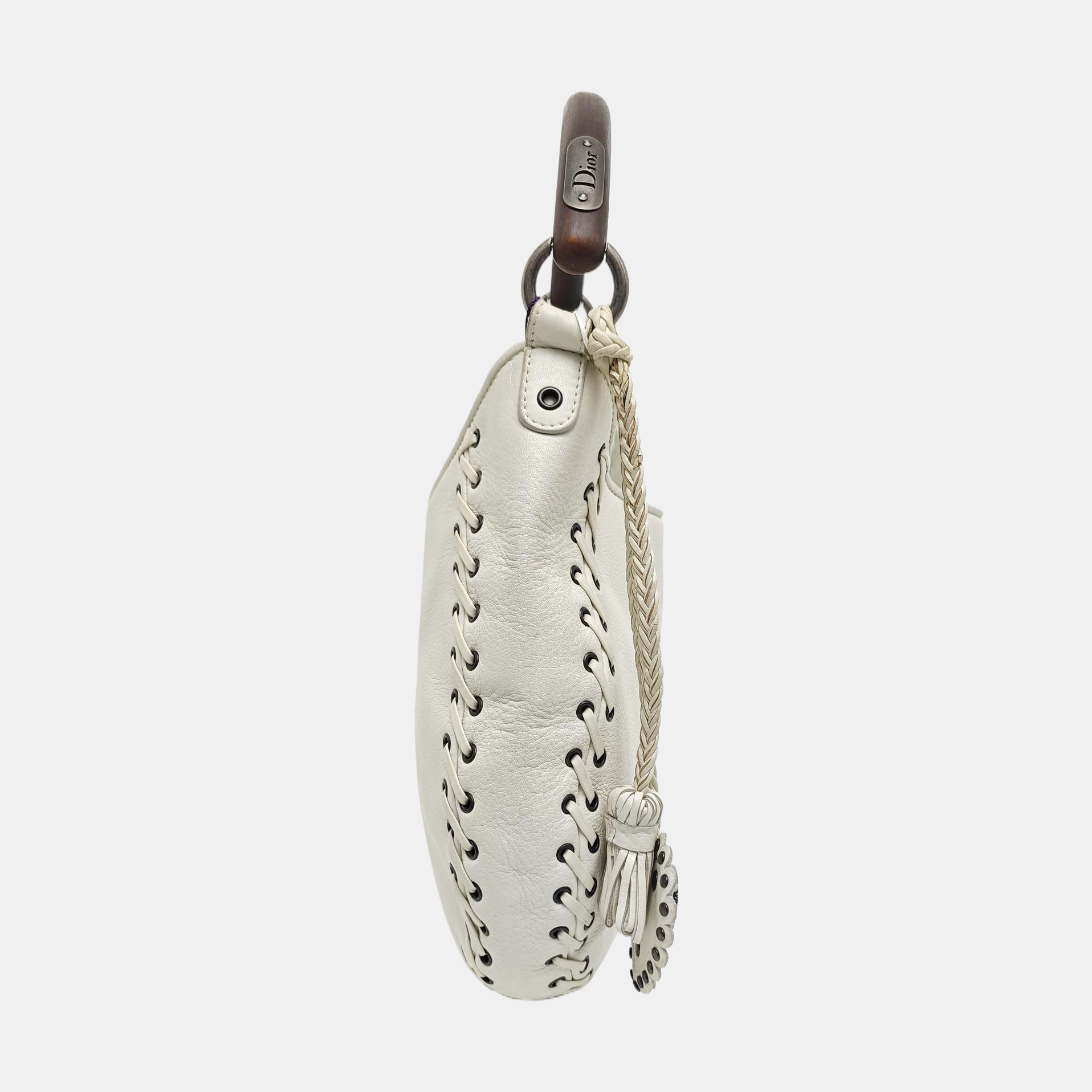 Calfskin Top Handle Bag White