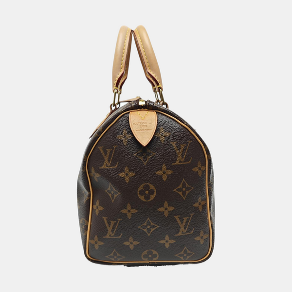 SPEEDY 25 Monogram Coated Canvas Brown