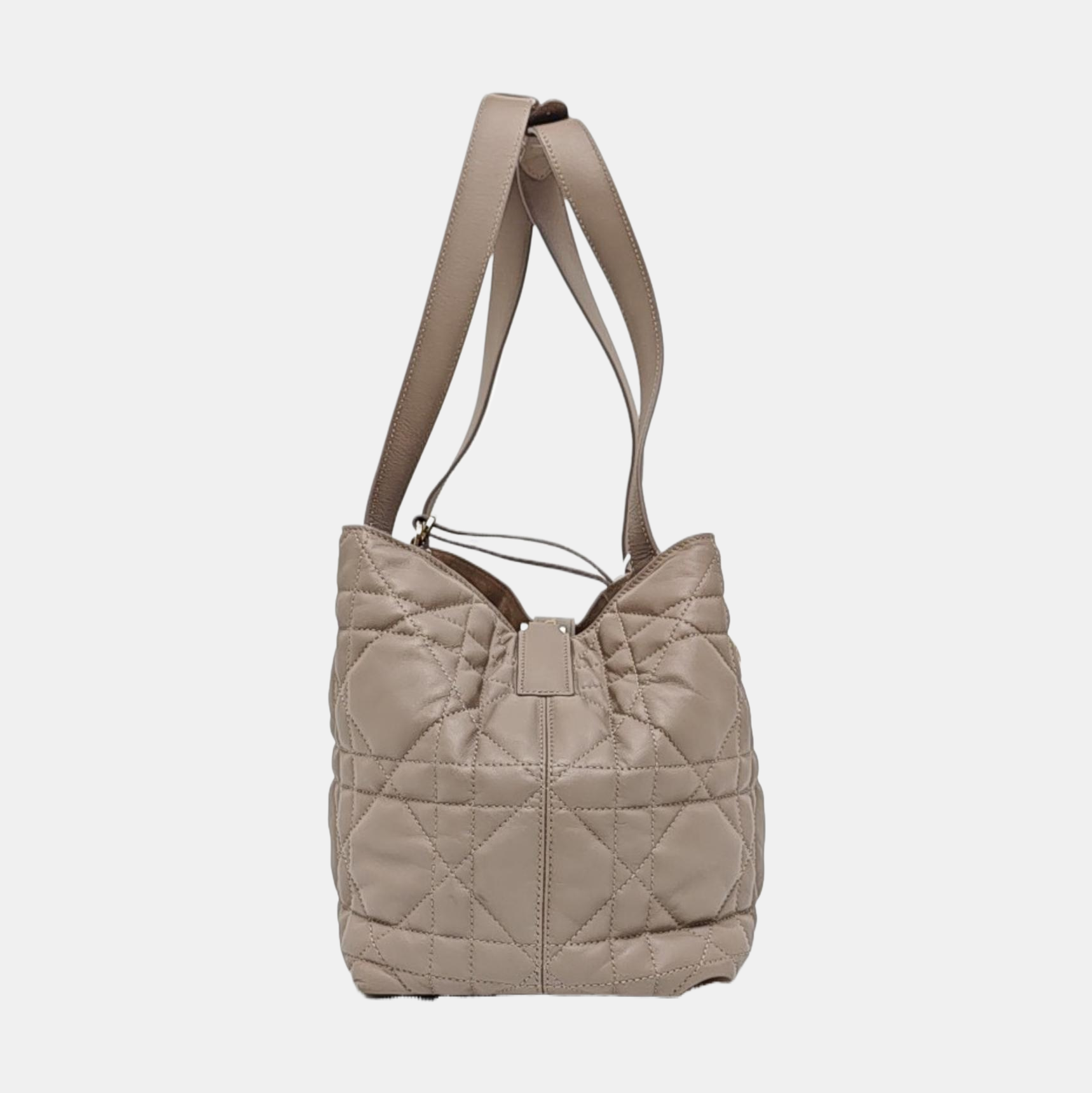 Toujours Medium Cannage Calfskin Gray
