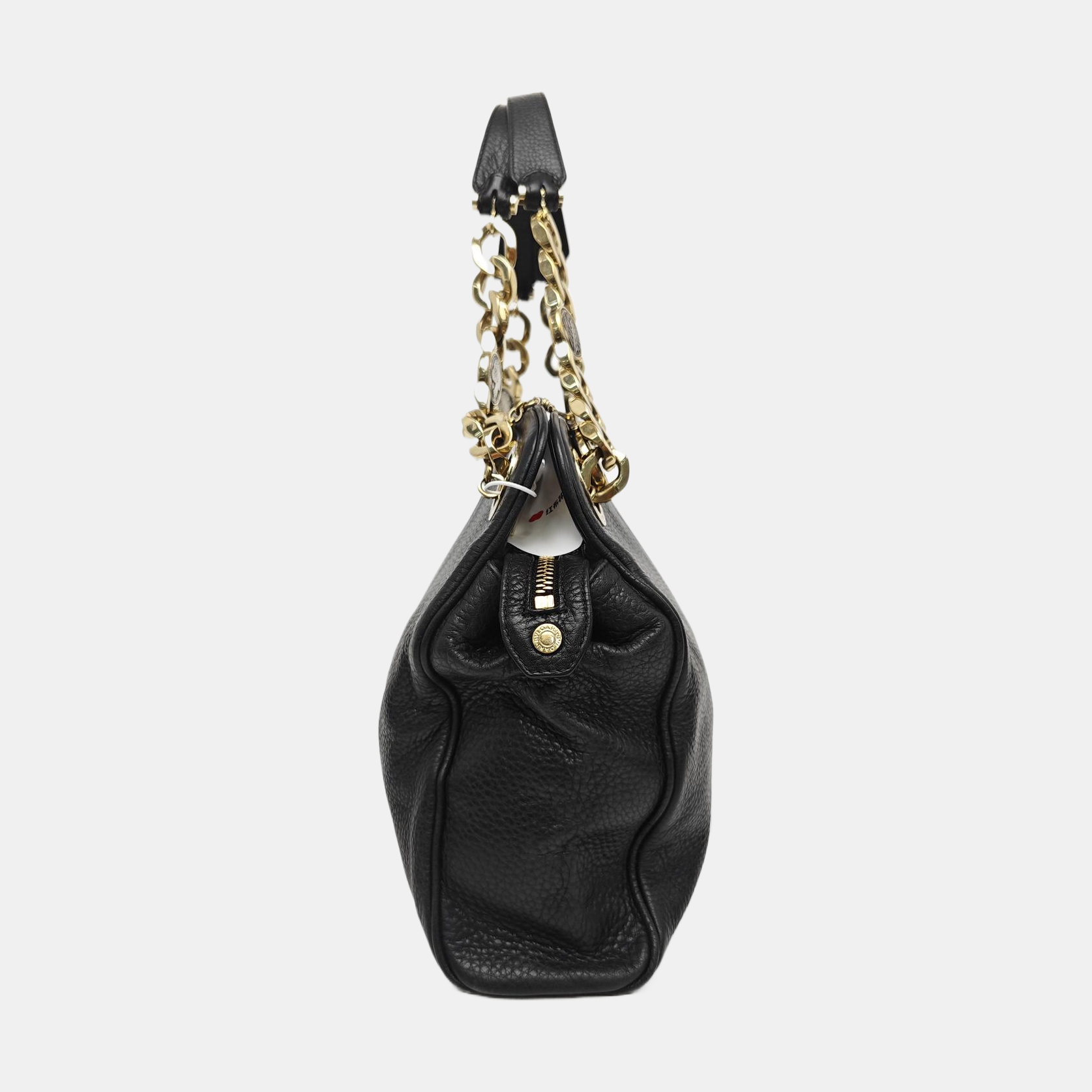 Calfskin Top Handle Bag Black
