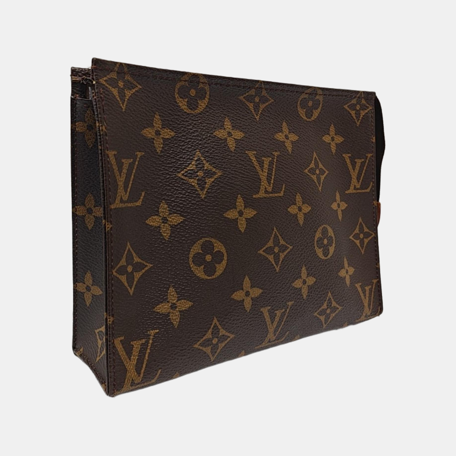 TOILET POCKET 19 Monogram Coated Canvas Brown