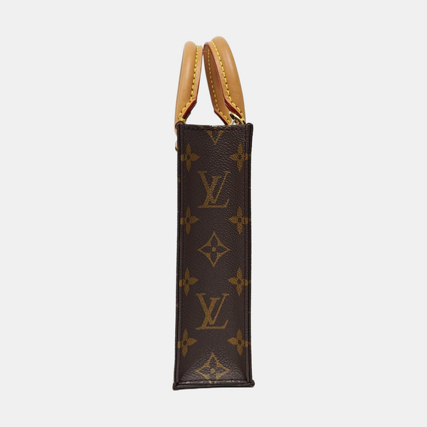 SAC PLAT Mini Monogram Coated Canvas Brown