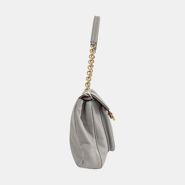 Calfskin Shoulder Bag Gray