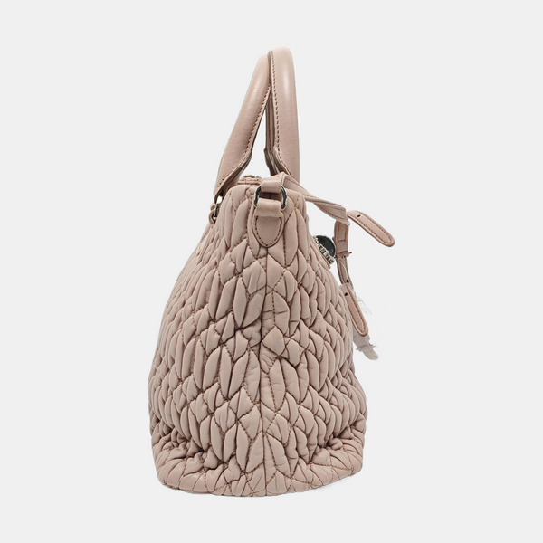Miu Coffer Quilted Lambskin Pink