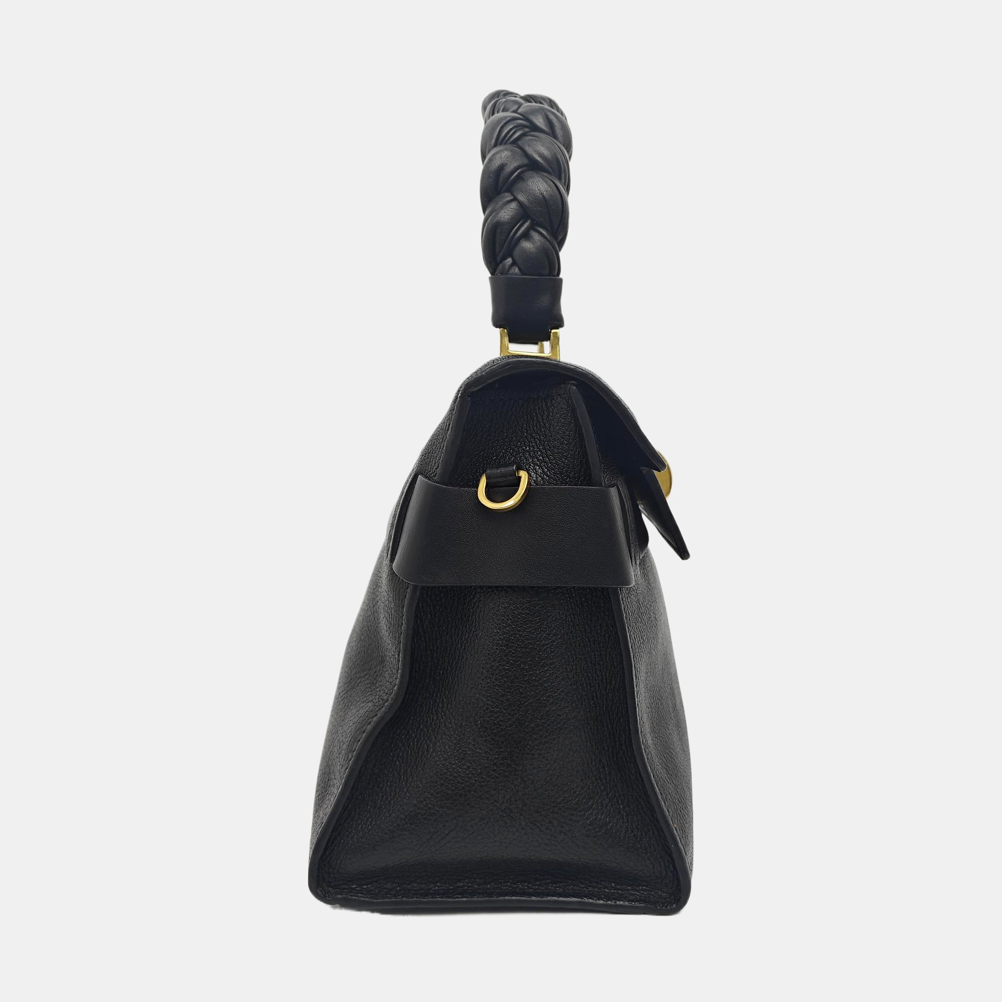 Calfskin Shoulder Bag Black