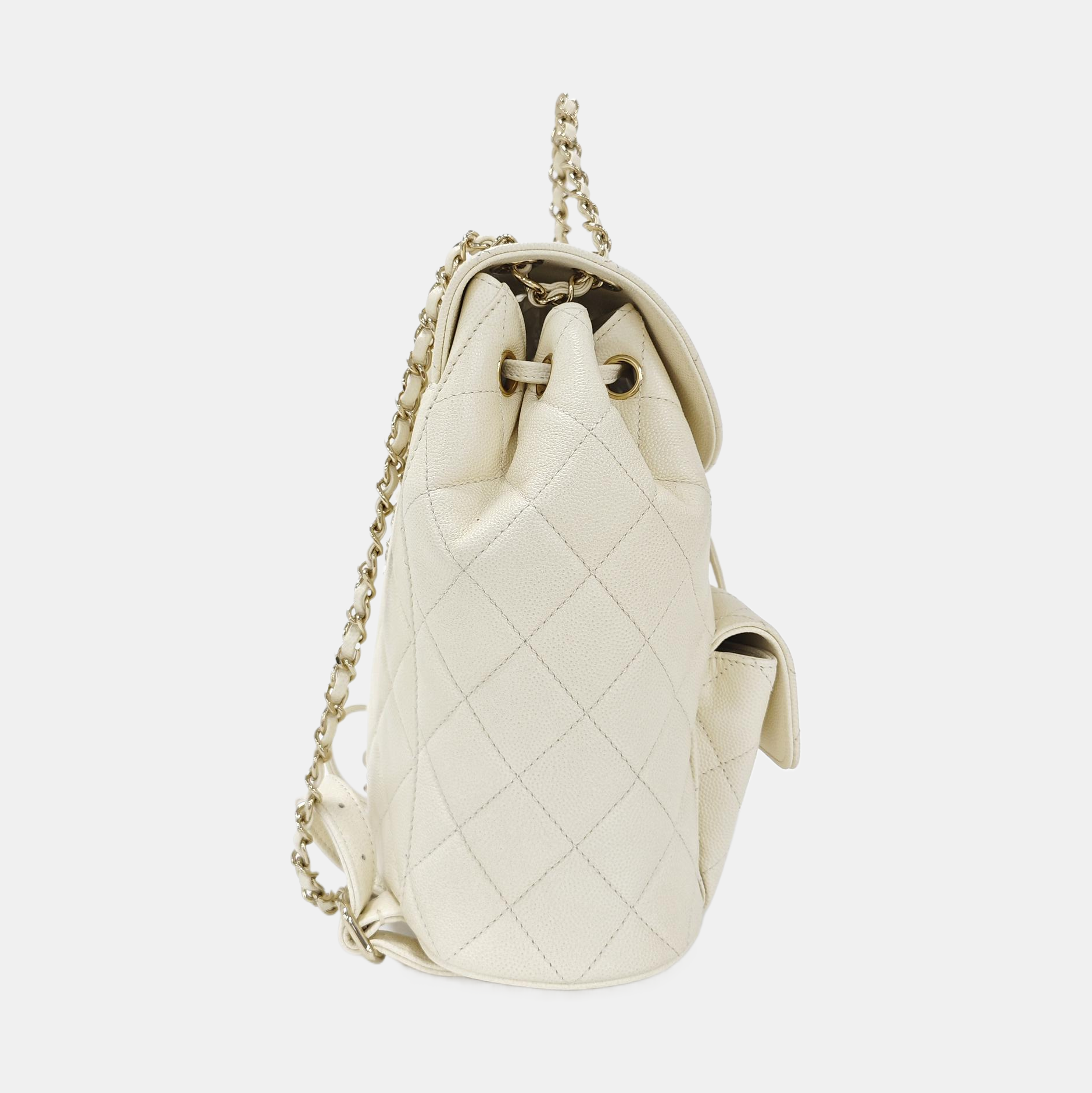 DUMA Quilted Grained Calfskin Beige