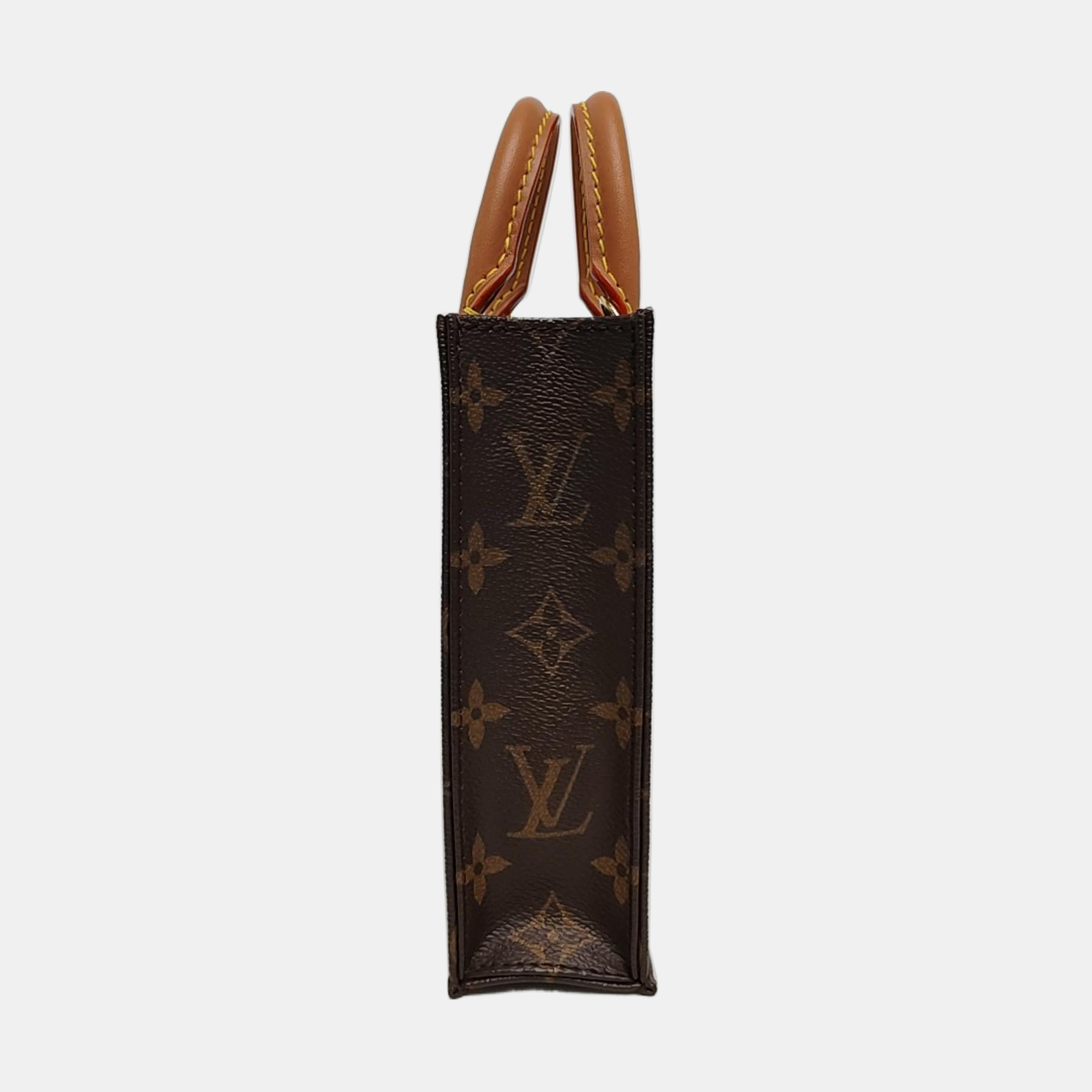 SAC PLAT Mini Monogram Coated Canvas Brown