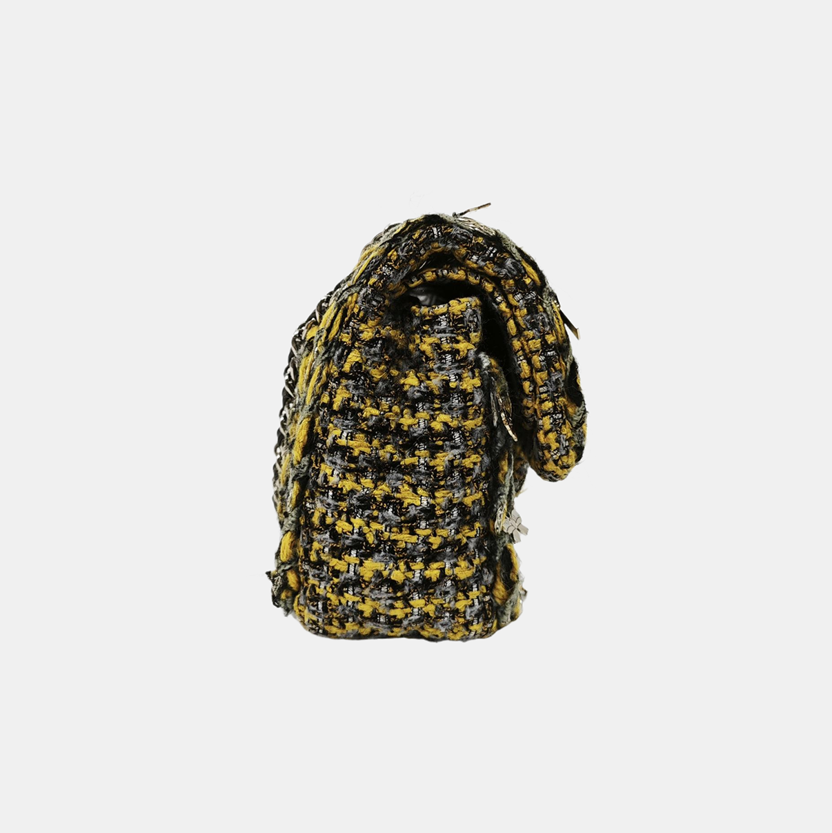 CLASSIC FLAP Medium Quilted Wool Yellow
